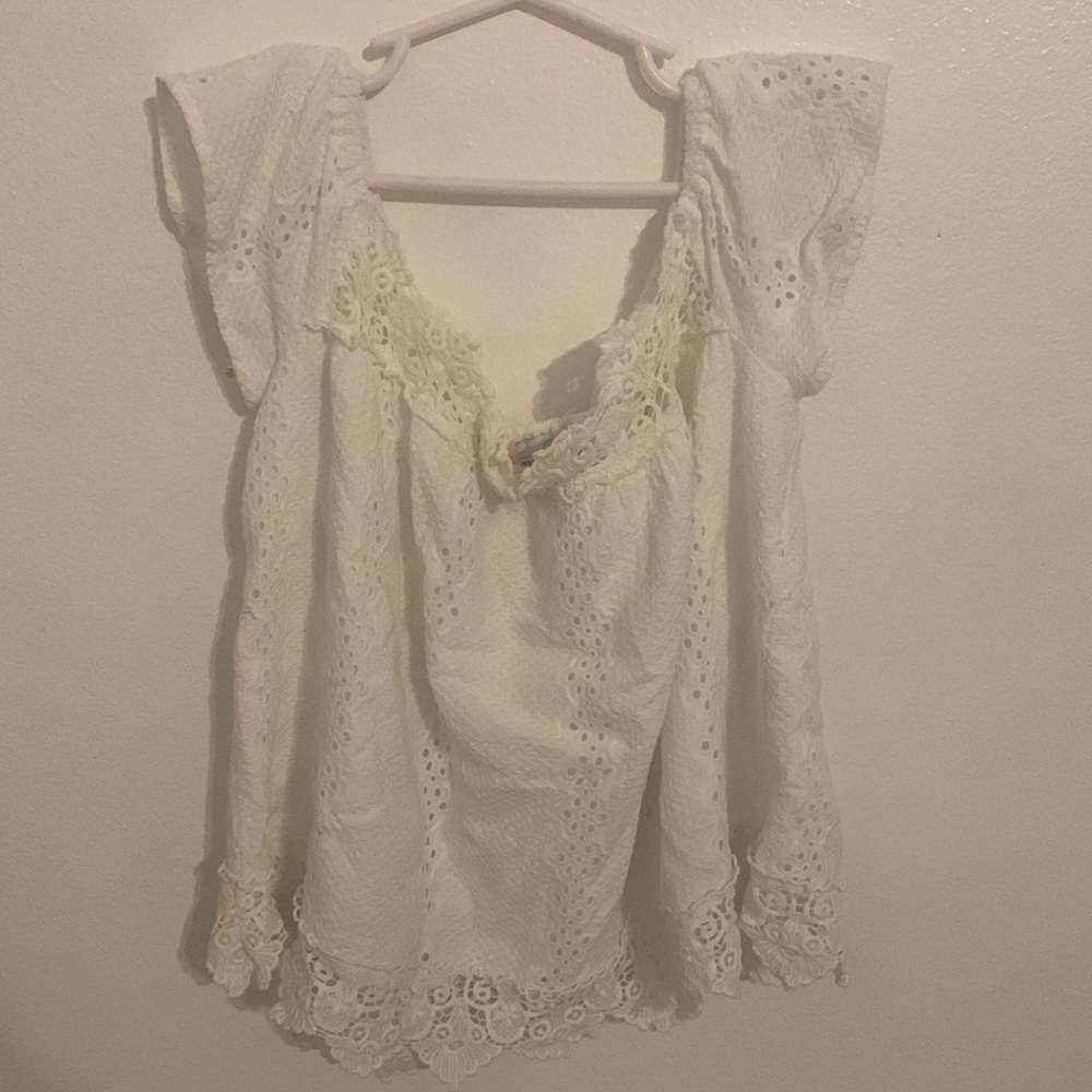 White lace top